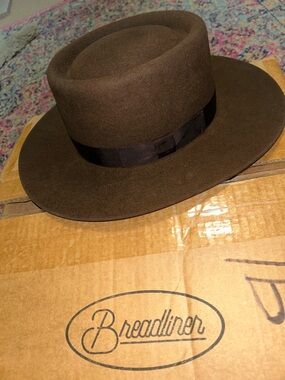 Breadliner Brown Rabbit Fur FAITH Cowboy Hat with Grosgrain Band 1883 Replica